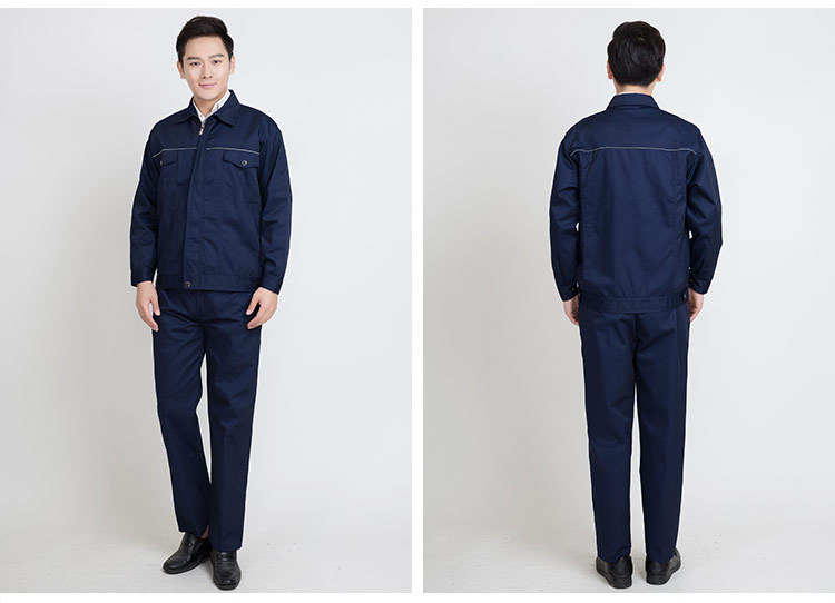 春季长袖工作服厂服劳保工装工厂车间反光套装定做定制汽修制服