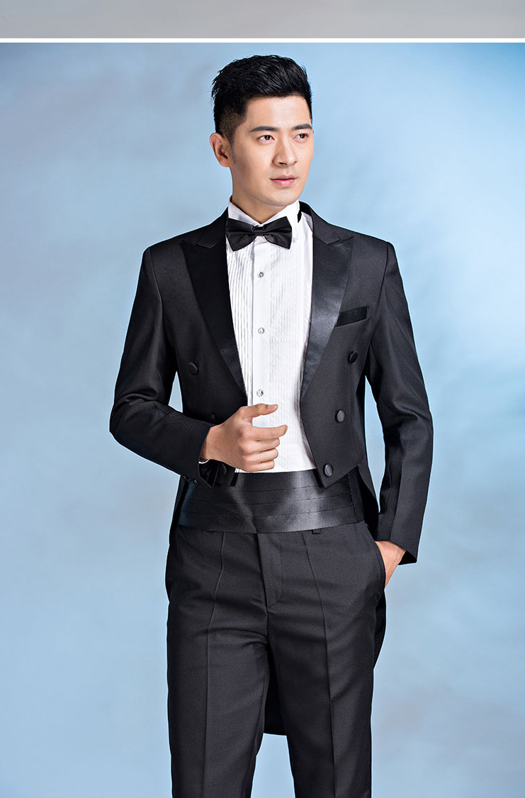 男装礼服2017韩版影楼拍照新郎礼服婚庆司仪服装主持衣服合唱演出