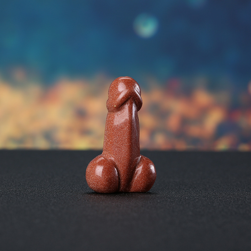 宝石工艺品 新奇特雕刻情趣 2寸天然石升职器 男性jj 丁丁