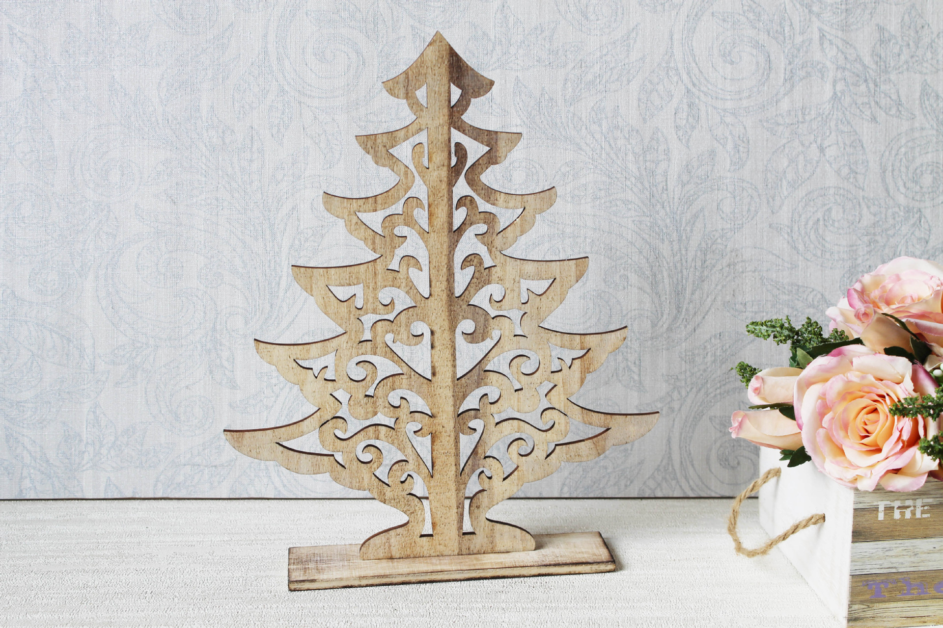 激光锯火烫夹板圣诞树创意家居装饰摆件酒吧咖啡厅店铺饰品