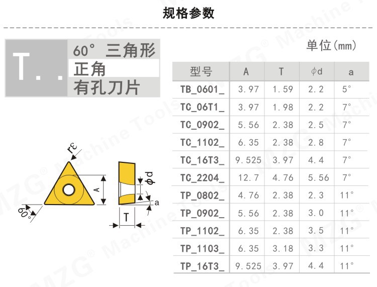 硬质合金铜铝非铁金属用数控车刀片tcgt16t304z zpw10三角形刀粒