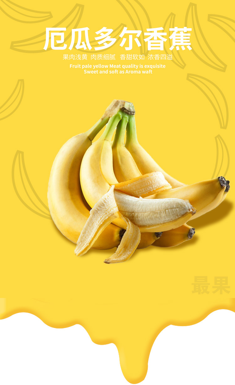 供应 正宗厄瓜多尔香蕉 新鲜水果 甜香软糯 热带水果香蕉