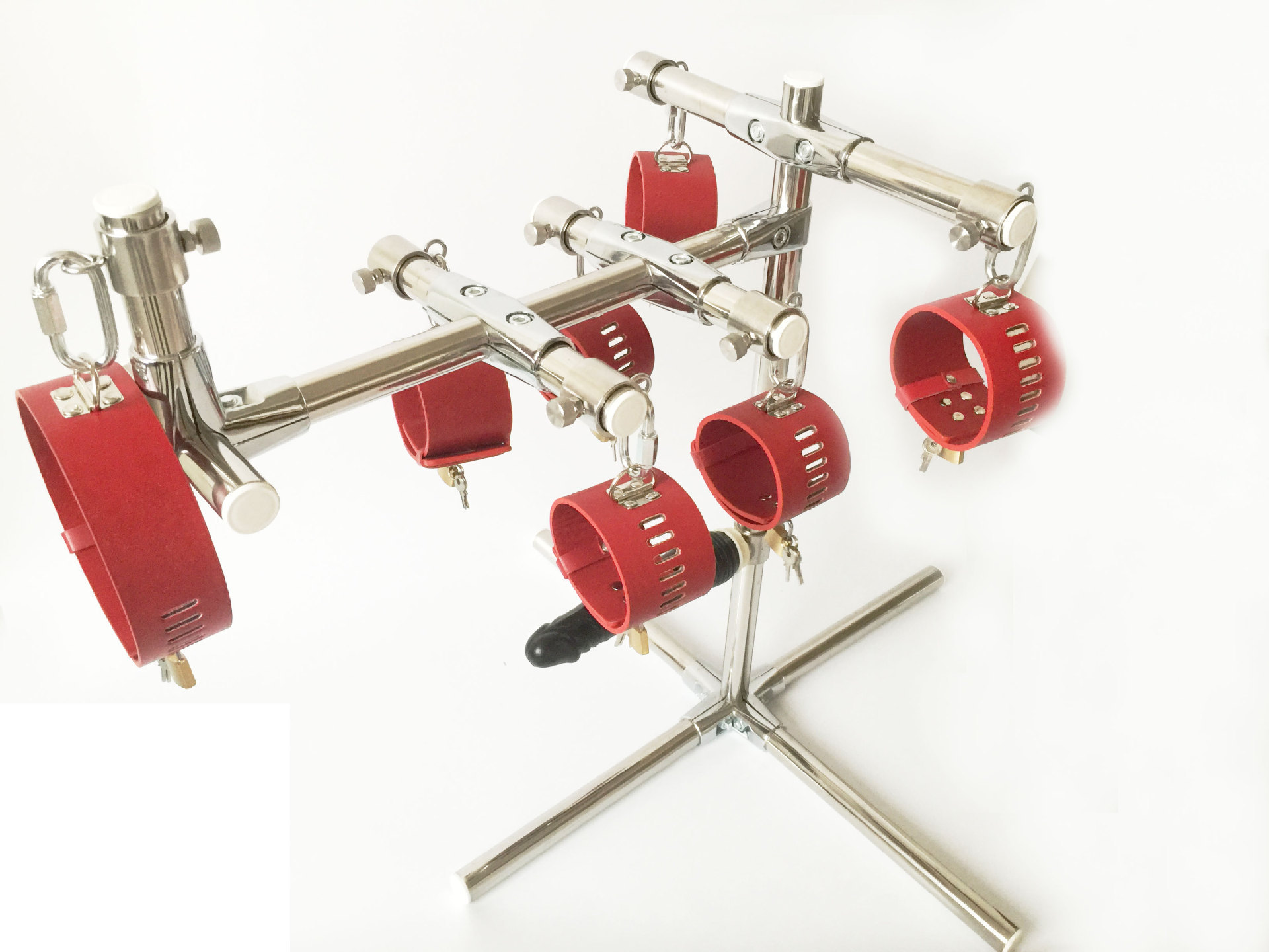 2017年新品皮手铐脚铐项圈k9束缚驷马器训练架 情趣成人夫妻用品