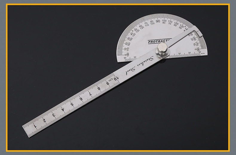 单臂不锈钢角度尺 木工设计圆规测量尺 建筑绘图角度尺 量角器