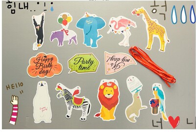 韩版彩旗批发热带雨林动物派对彩旗 生日节庆聚会纸质装饰品