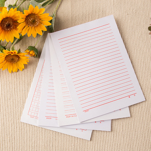 厂家直销宏翔16k单线稿纸 信纸 文稿本 信笺本报告纸书写材料纸