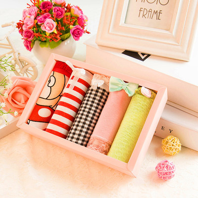 5条装印花内裤女性感低腰可爱舒适日系甜美学生三角裤女加盟代理