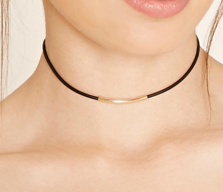 流行麂皮绒颈链