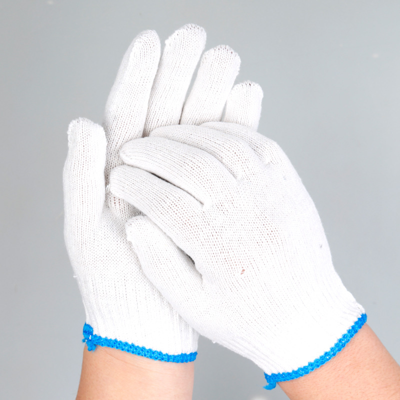 临沂批发 白色十针灯罩棉手套 加密编织劳保手套 线手套-阿里巴巴