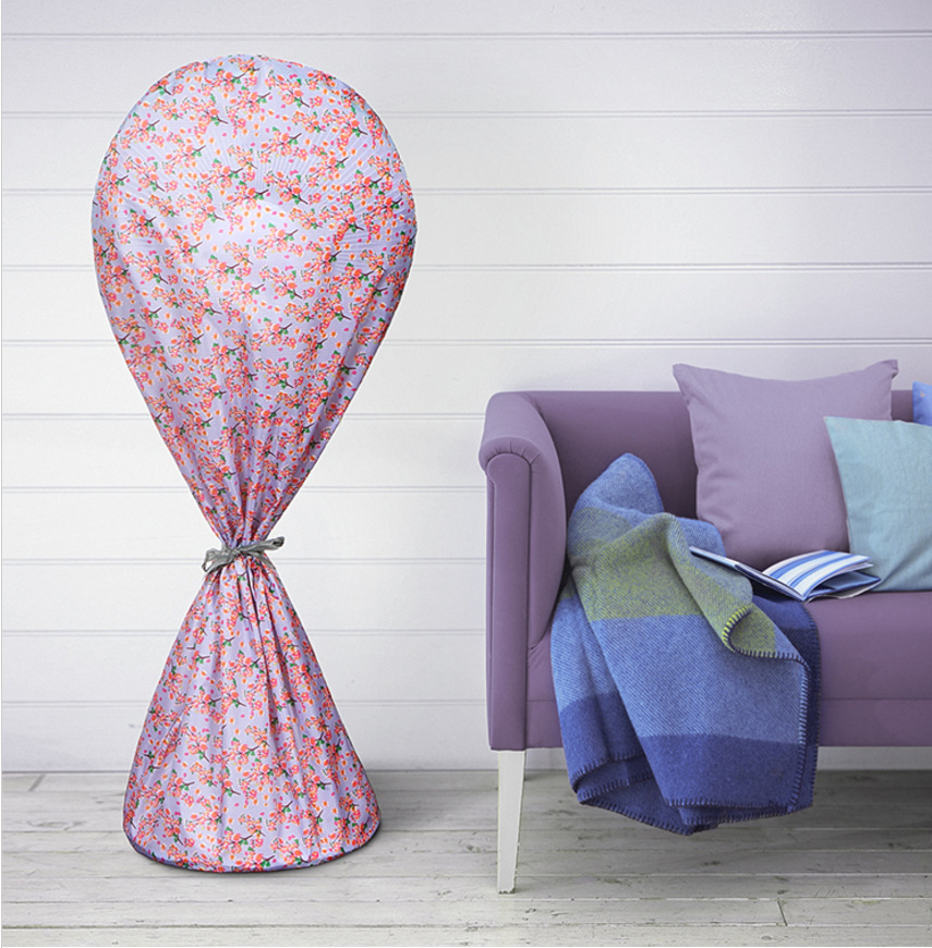 风扇罩子圆形可爱电风扇套防尘罩子家用简约落地式全包布艺风扇罩