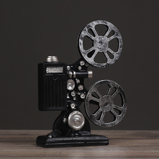 复古投影放映机模型摆件 酒吧咖啡馆树脂饰品摄影道具 22593