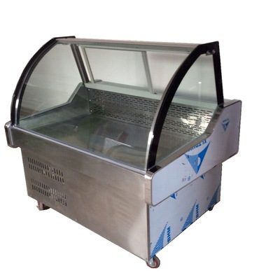 风冷直冷双用弧形玻璃寿司刺身三文鱼冰鲜海鲜保鲜展示柜