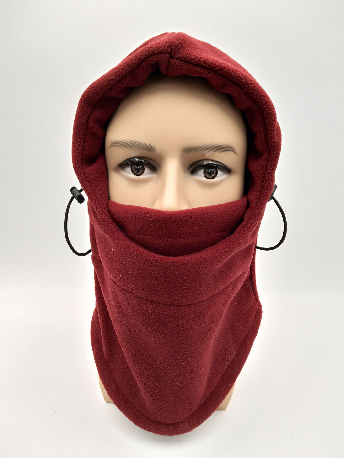 冬季户外骑行防风飞虎帽抓绒头套帽子面罩加厚保暖风雪帽口罩