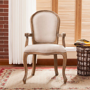 实木欧式餐椅咖啡厅椅子酒店美式家具靠背椅子复古家用椅批发定制