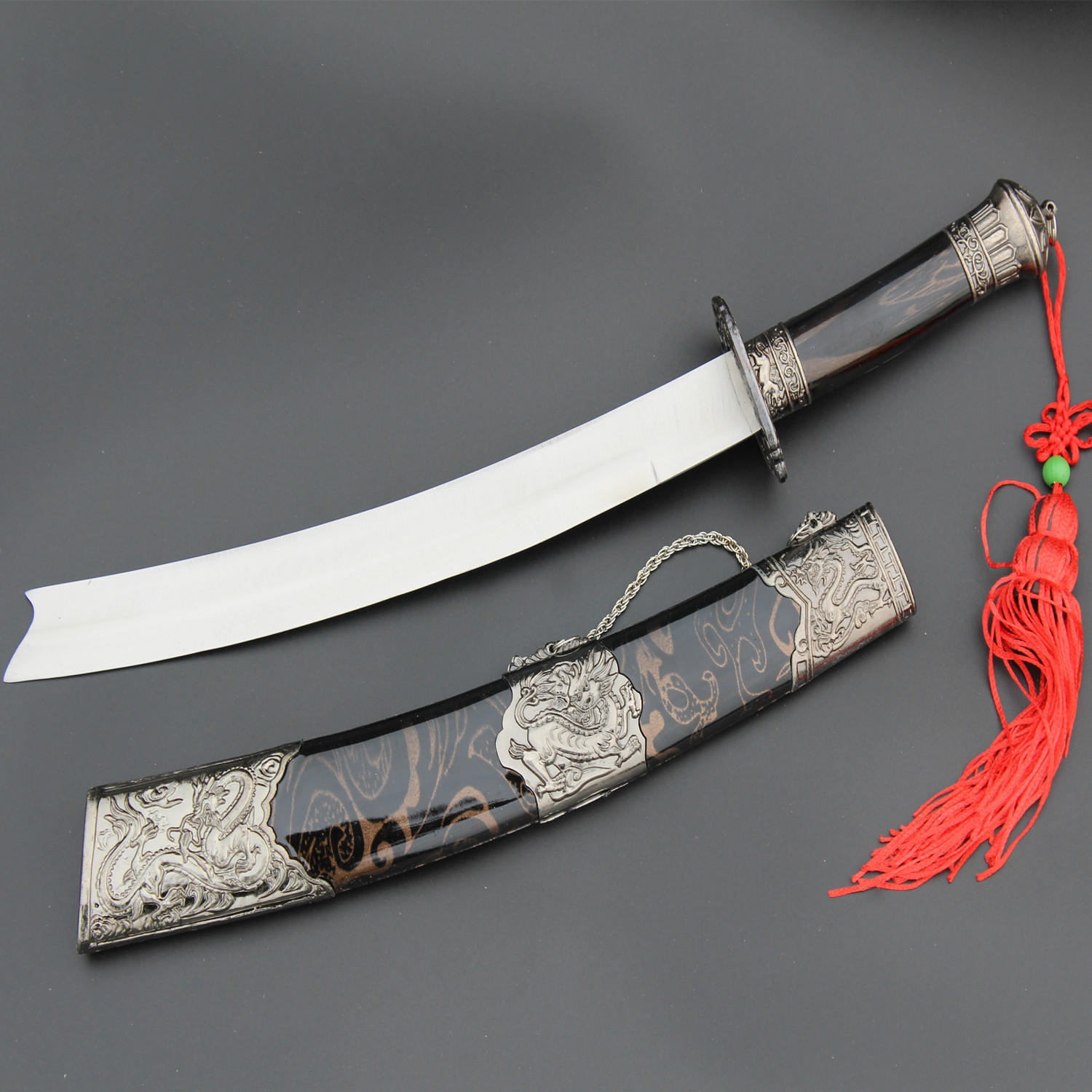 龙泉宝刀 龙虎图案 镇宅辟邪 家居风水摆饰品 龙虎刀 未开刃批发