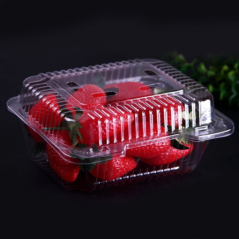 草莓果蔬盒一次性透明吸塑水果包装盒草莓塑料盒一斤装500g包邮