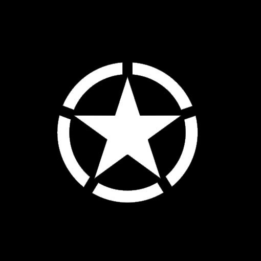 美国陆军标五角星 越野车 jeep 牧马人 五角星反光汽车贴一件代发