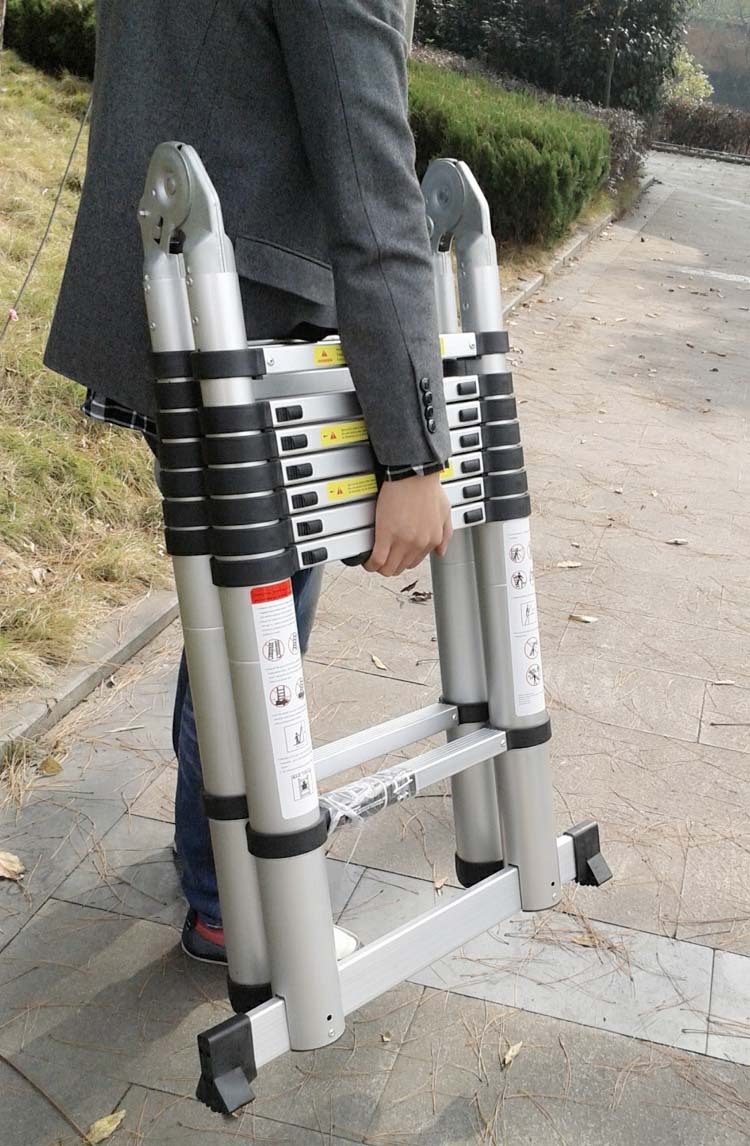 2.5 2.5变5米多功能伸缩梯折叠竹节人字家用工程升降铝合金梯子