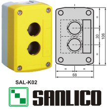 两孔防水防尘按钮开关接线空盒 SAL(XAL)-K02