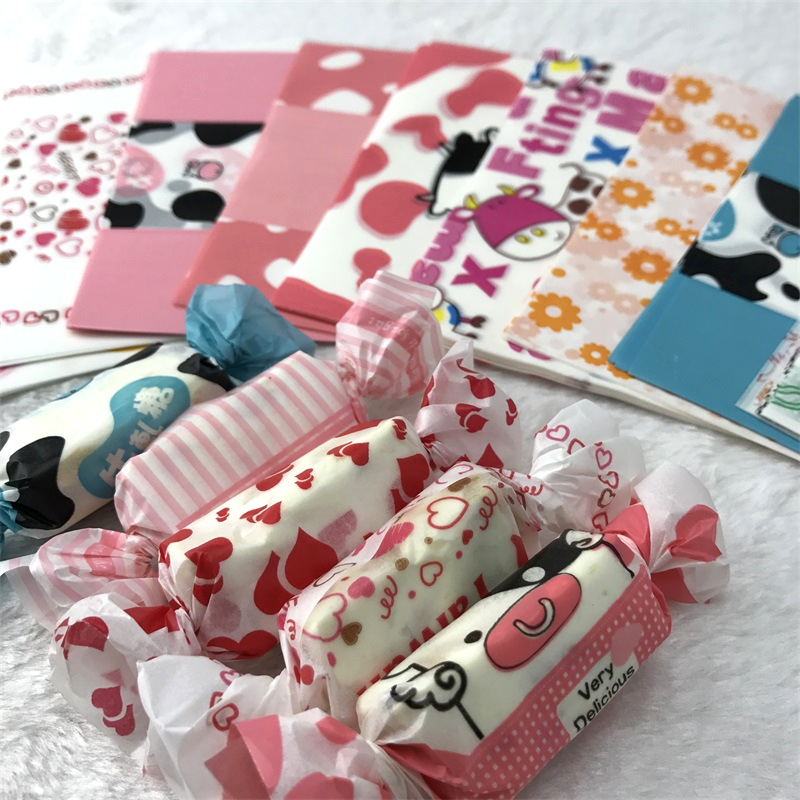 新款新年牛轧糖包装纸 糖果纸包装糖纸 油纸牛扎糖包装纸500张/包