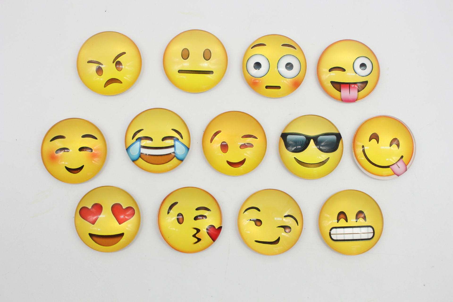 emoji笑脸表情时尚水晶玻璃冰箱贴 磁贴