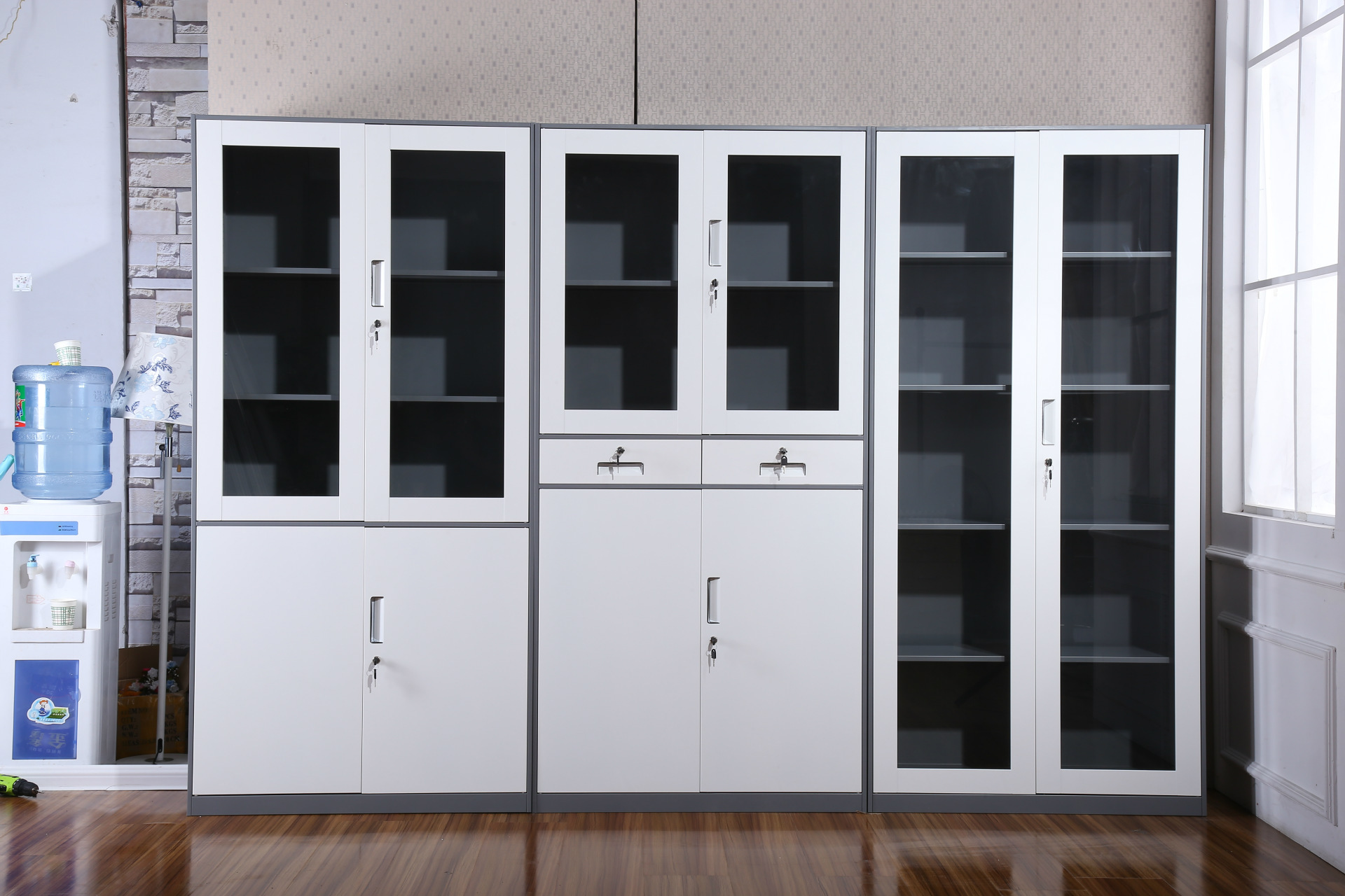 文件柜铁皮办公柜子大器械资料档案柜玻璃对门开储物柜子定制