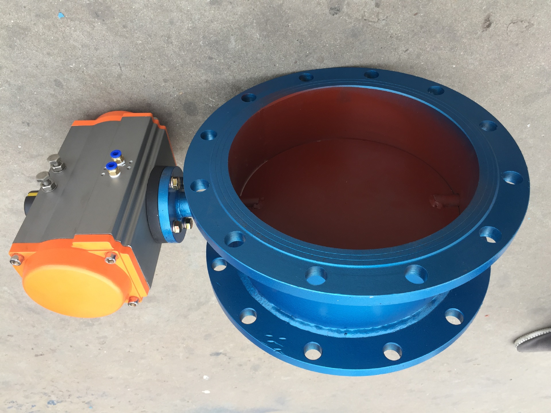 厂家直销不锈钢气动通风蝶阀 耐高温型法兰通风蝶阀d641w-6c