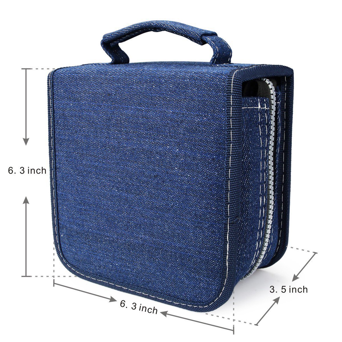 新款牛仔布光盘包 大容量cd包 dvd光盘收纳碟片包 96片装