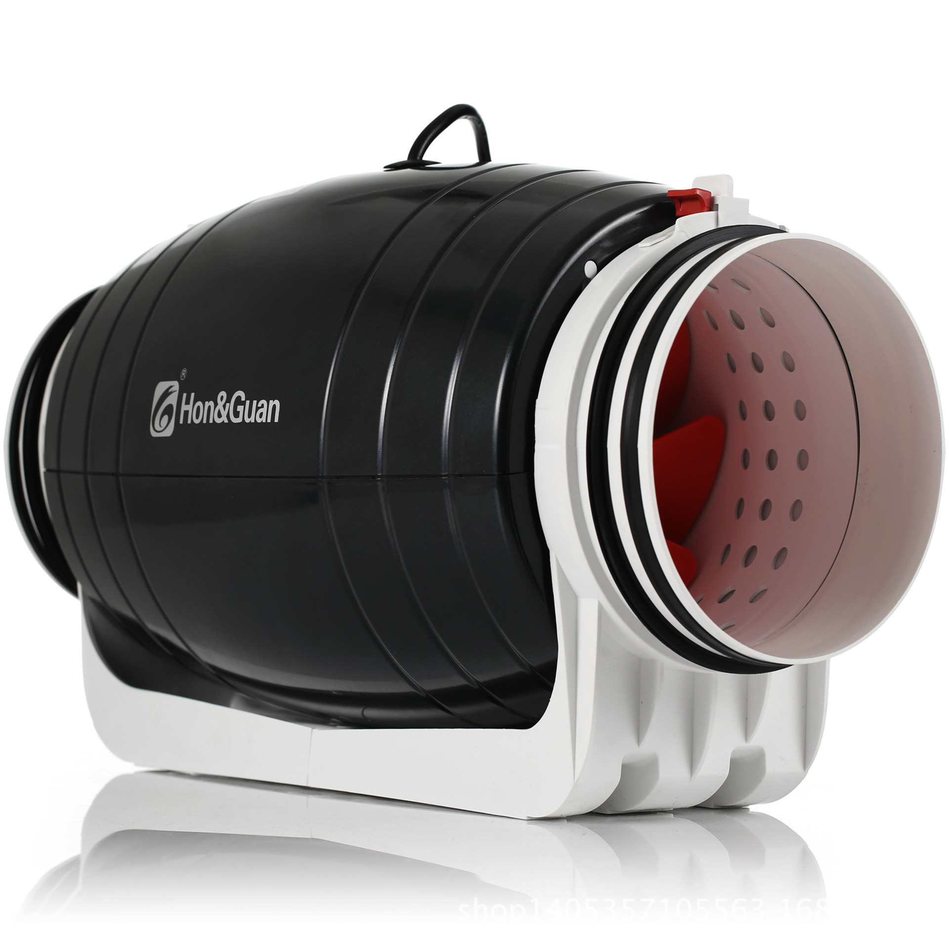 鸿冠hdd管道风机200 强力排风扇厨房 卧室超静音抽风机8寸排气扇