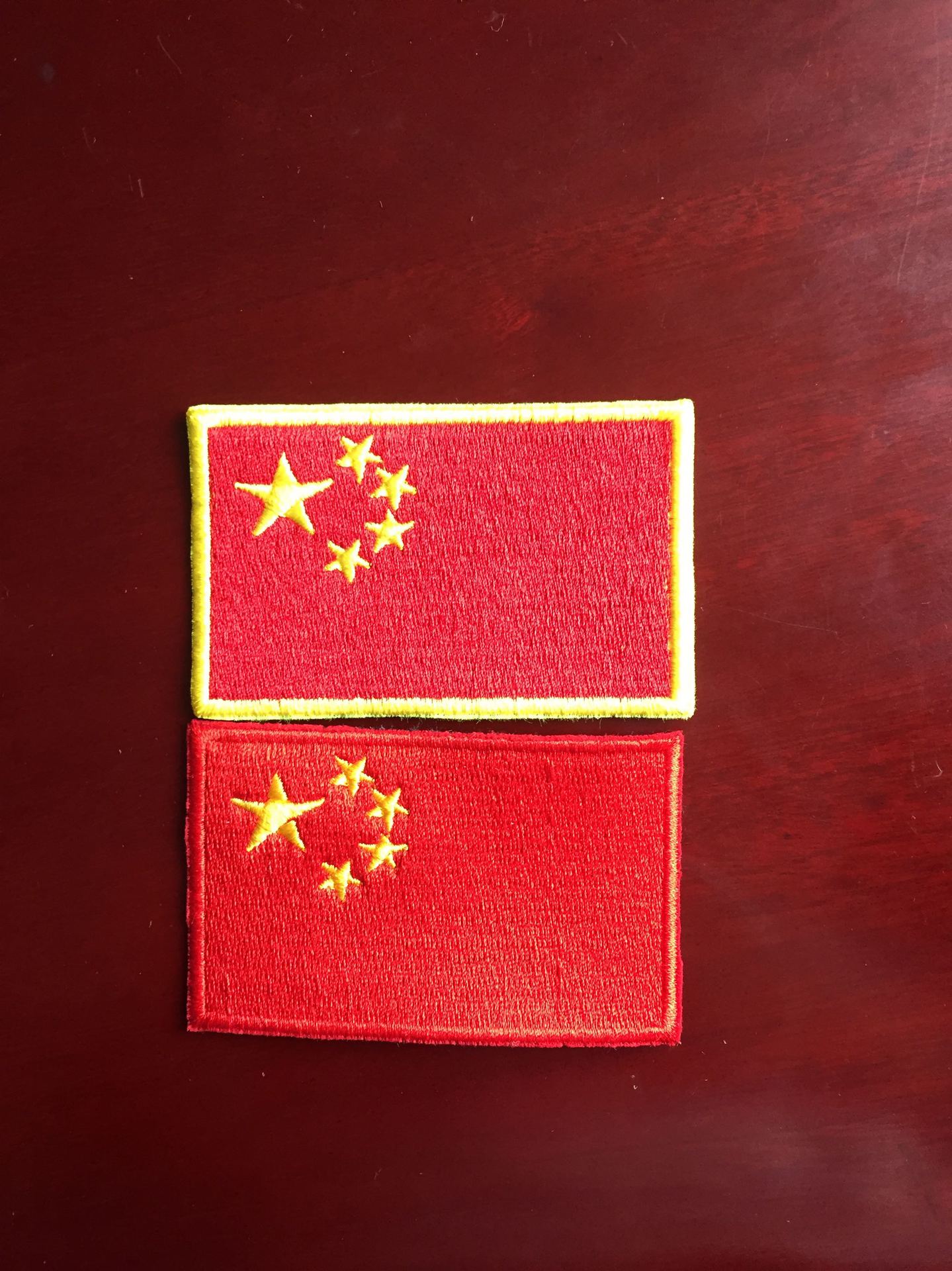 厂家直销 全绣国旗多款可选 带背胶可熨烫 现货批发