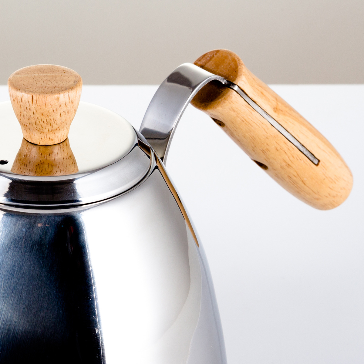 手冲咖啡壶 304不锈钢木手柄美式壶 滤泡滴漏式细口细嘴注热水壶