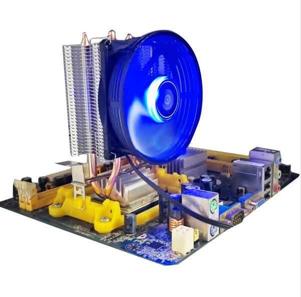 厂家批发电脑cpu散热器发光静音12vamd/intel多平台双铜塔式风扇