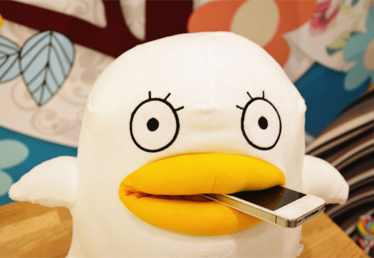 银魂周边 伊丽莎白毛绒玩具抱枕 呆萌鸭公仔 创意生日礼物家饰