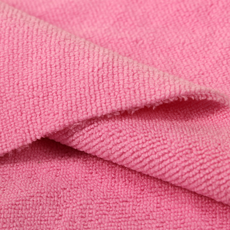 Factory Direct Sales Combed Fiber Towel Cloth Fabric Warp Knitted Absorbent Polyester and Nylon Composite Towel Bath Towel Luggage Towel Material