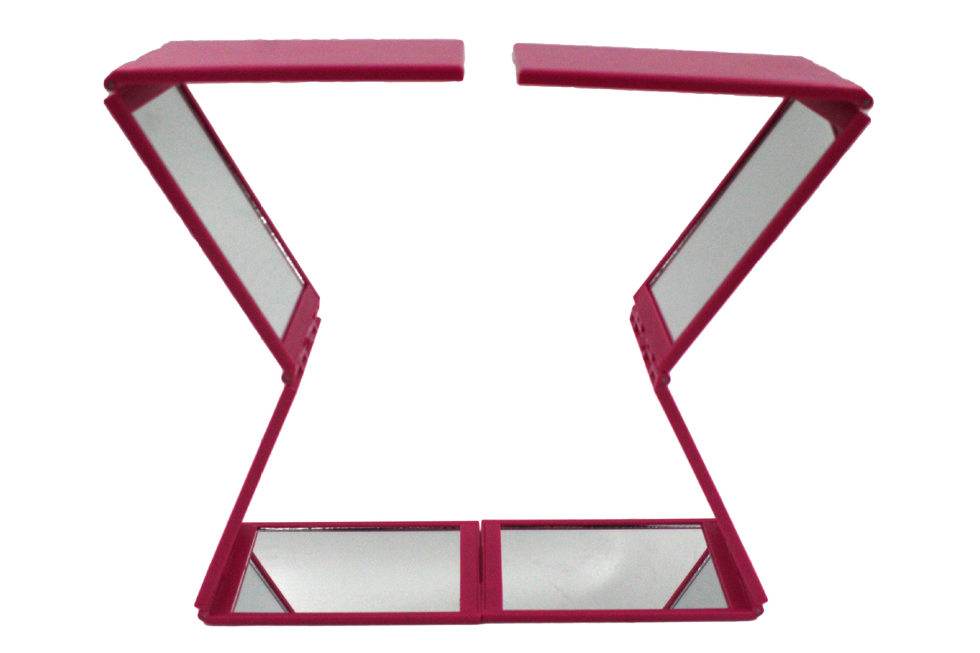 厂家直销随身便携4面折叠化妆镜子塑料方形多面角度美妆美容镜oem