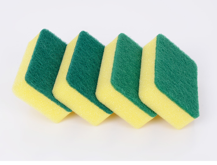 厂家直销六片装中密度圆角厨房清洁海绵擦洗碗巾 海绵抹布洗碗布