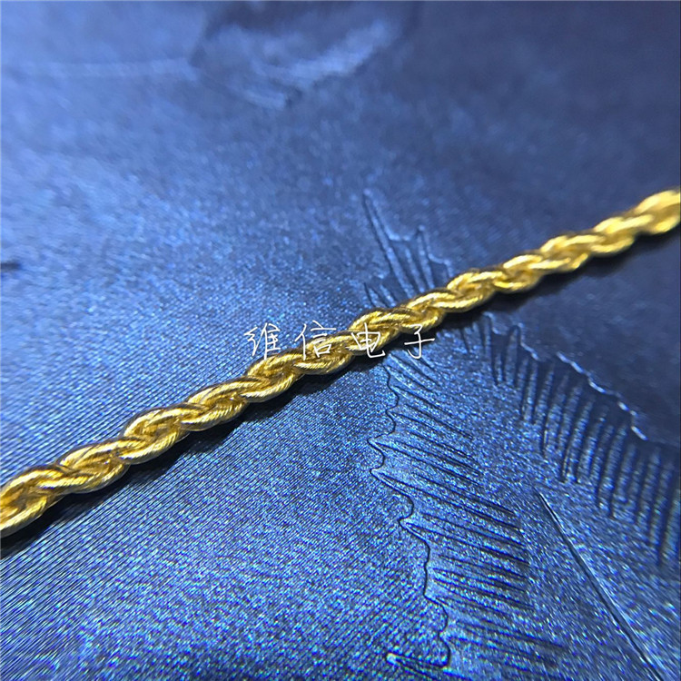 单晶铜 镀金线材 4股编织100芯 hifi diy耳机升级线材 镀金纯铜