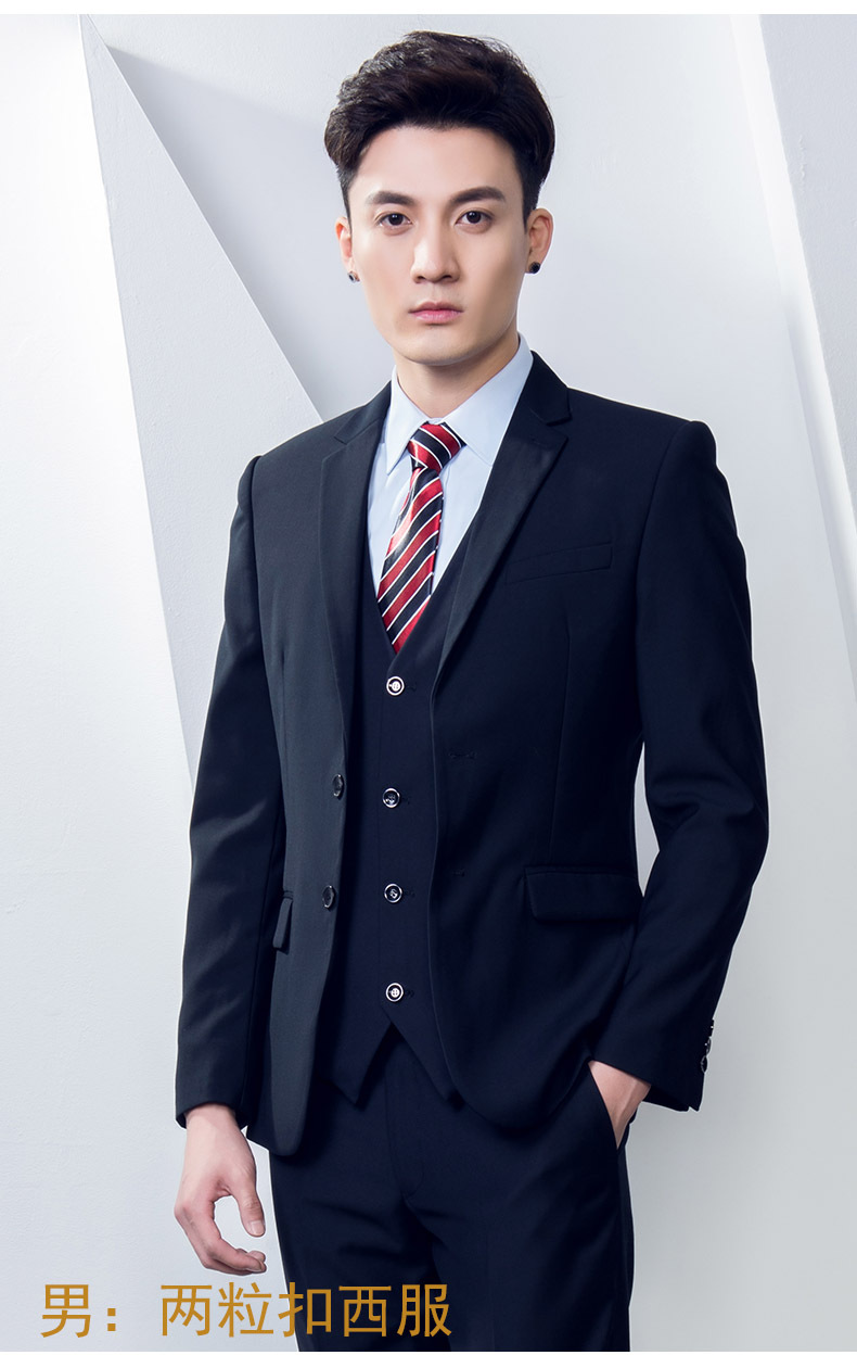 男女同款西装 套装工装服 黑色职业正装 女式商务西服