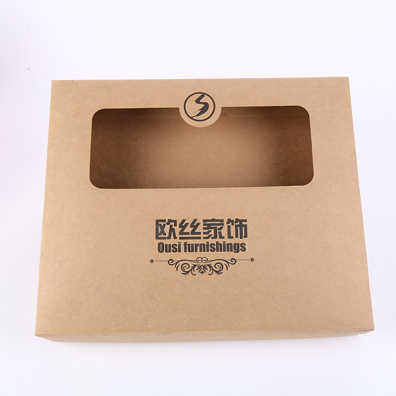 New Creative Printed Gift Box Simple Retro Packaging Tiandigai Kraft Paper Packing Box Promotion Cross-Border Supply