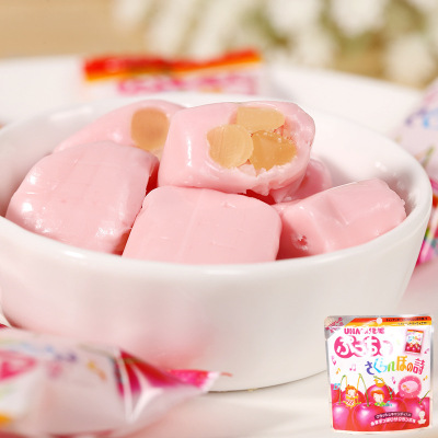 日本进口uha/悠哈樱桃味夹心软糖休闲零食糖果62g