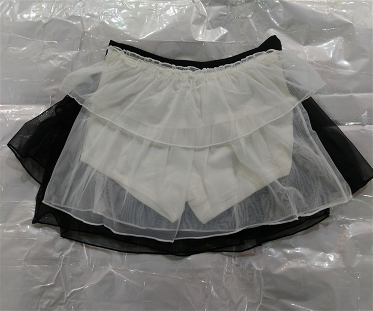 时尚内衬女竹纤维学生短裙女生大码舒适瘦身提臀蕾丝防走光半身裙