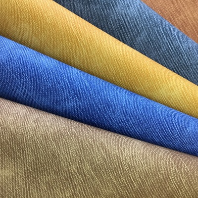 皮革批发仿古双色牛仔纹pvc皮革面料 手机皮套皮料现货新款上新