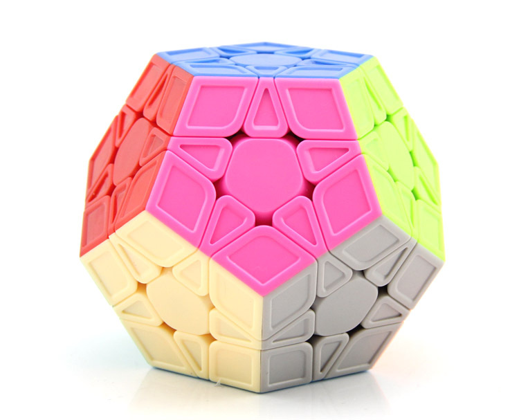 奇艺启恒s五魔方彩色雕刻版实色免贴纸 顺滑比赛学生初学玩具魔方