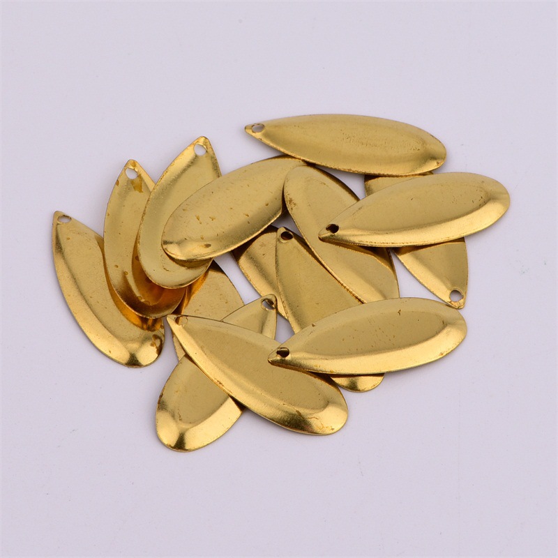 毛坯批发28*11mm单孔水滴耳环吊坠 环保纯铜配件 diy饰品材料