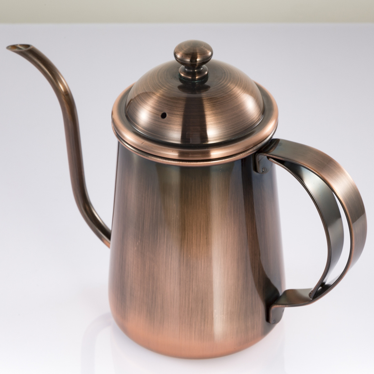 手冲咖啡壶 304不锈钢镀古铜滴漏滴滤式细口壶 高型细嘴壶650ml