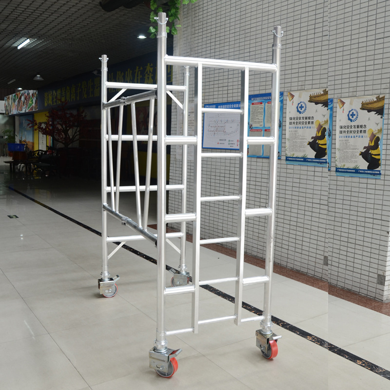 4米高安全爬梯 折叠铝合金移动快拆快装装修施工升降脚手架