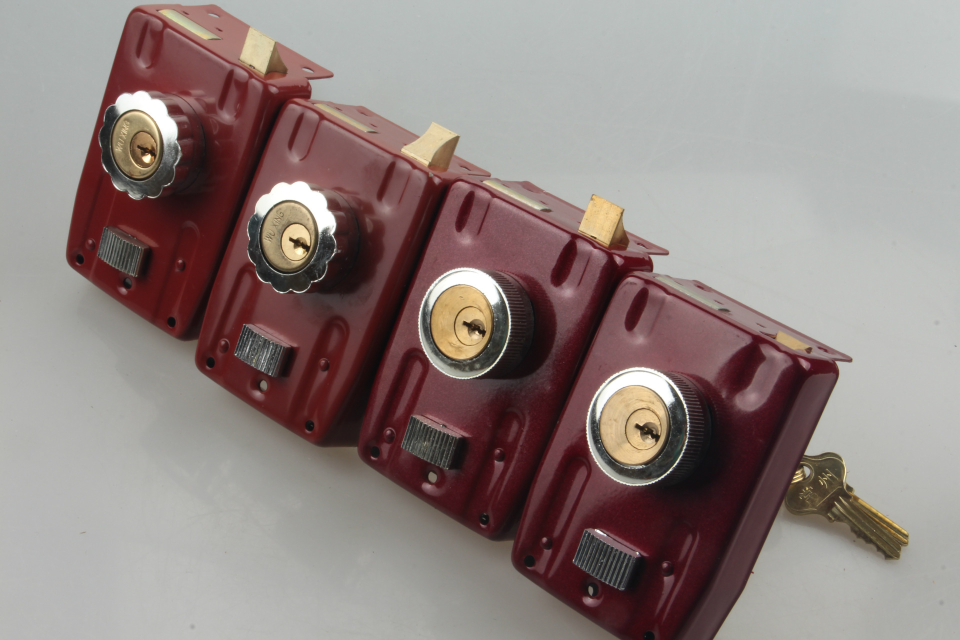 外装门锁老式防盗锁室内房门锁 0657锁十字铜锁芯木门铁门大门锁