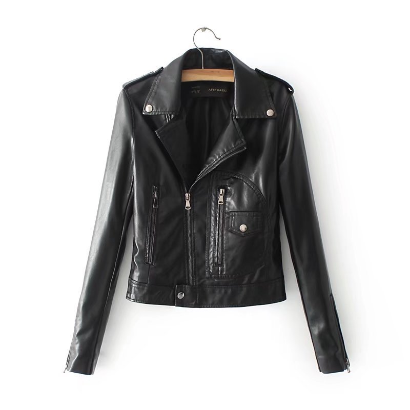 春秋明星同款皮衣赵薇刘亦菲同款时尚pu外套 011460