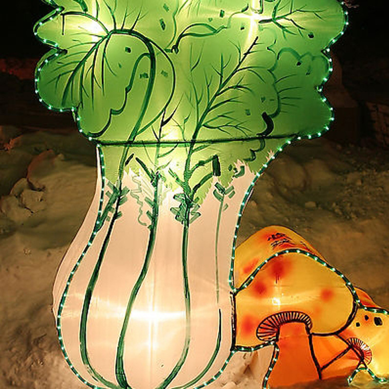 阳江春节装饰花灯元宵节蔬菜水果花灯大型手工塑料花灯厂家直销