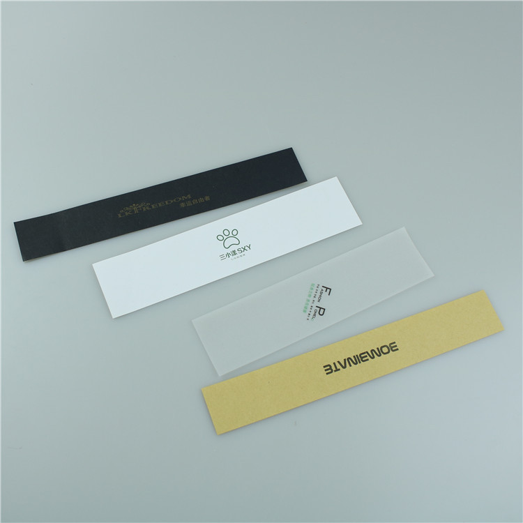 专业定做袜子牛皮腰封 标签腰条扎带 pvc半透明硫酸纸腰封有现货